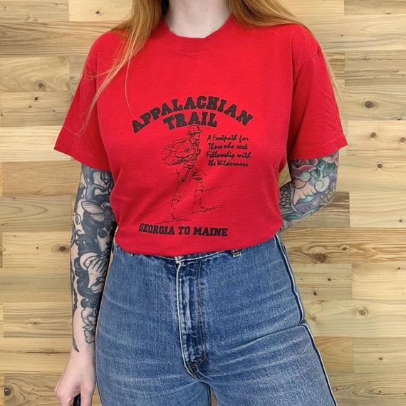 80's Vintage Appalachian Trail Soft Retro Tee Shirt T-Shirt