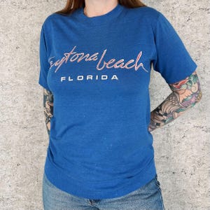 Camiseta vintage suave y fina de los años 80 de Daytona Beach, Florida.