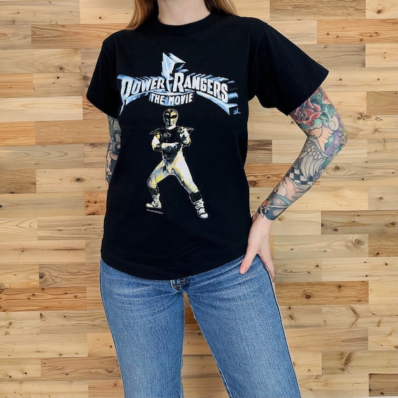 Vintage Power Rangers The Movie 1995 Tommy White Ranger Tee Shirt T-Shirt