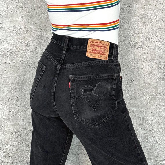 Levi's 550 Vintage Worn Black Jeans / Size 29