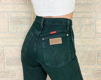 Wrangler Vintage Forest Grüne Westernjeans / Größe 22 XXS
