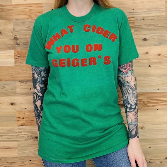70's Vintage Retro Funny Geiger's Cider Tee Shirt T-Shirt