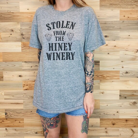 80's Vintage Soft and Thin Funny Hiney Winery Wine Retro Tee Shirt T-Shirt