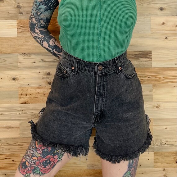 Levi's Vintage Black Jean Cut Off Shorts / Size 30