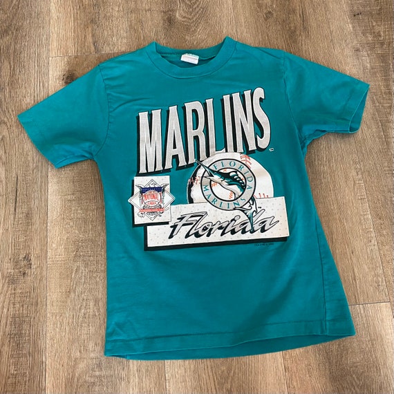 Vintage Florida Marlins MLB Baseball Tee Shirt T-… - image 4