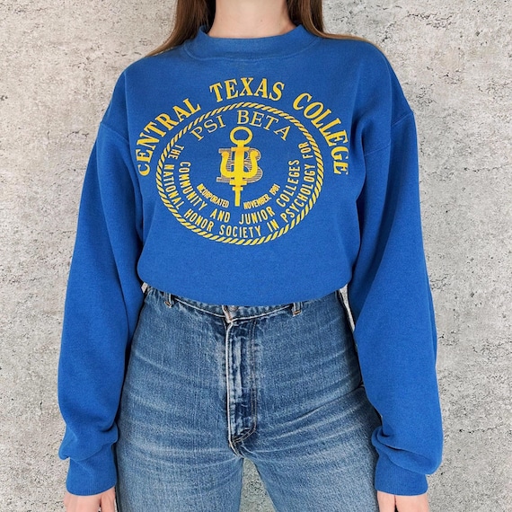 Vintage Central Texas College Pullover Crewneck Sweatshirt
