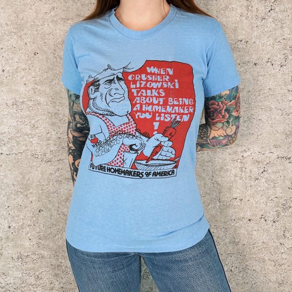 70's Vintage Funny Crusher Lizowski Future Homemakers of America Tee Shirt T-Shirt