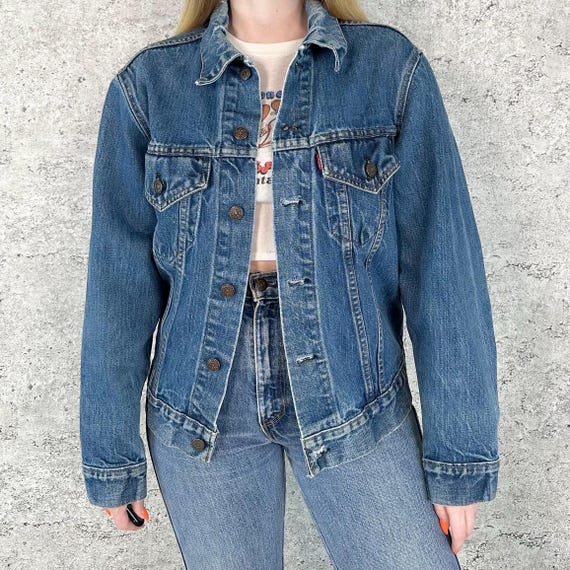 Levi's Vintage 1980s Worn Faded Blue Jean Denim Jacket