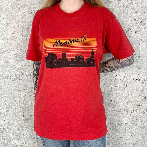 Memphis Tennessee Vintage Travel Destination Tee Shirt T-Shirt