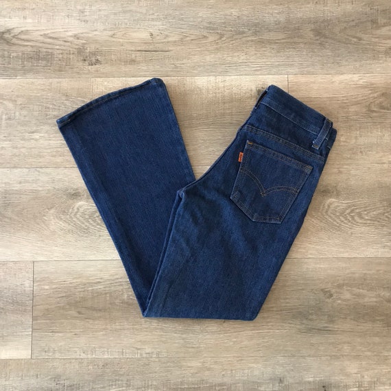 Levi's 70's Orange Tab 917 Vintage Bell Bottom Jeans / Tag Size Youth 11