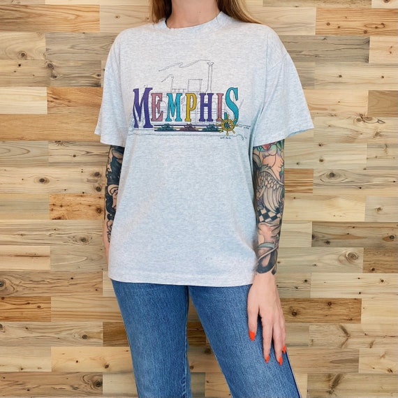 90's Vintage Memphis Tennessee Soft Retro Travel Tee Shirt T-Shirt