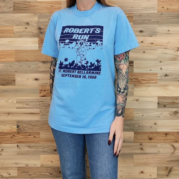80's Vintage Charity Marathon Tee Shirt T-Shirt