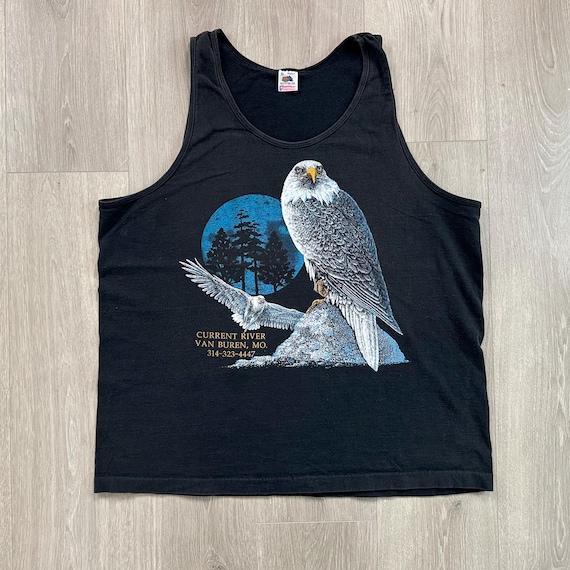 90's Vintage Eagle Nature Sleeveless Tank Top Tee Shirt