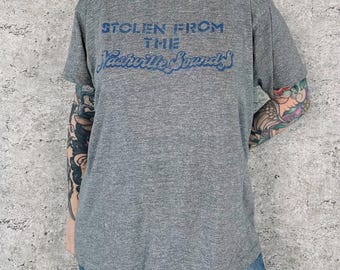 Camiseta de béisbol vintage suave y fina con estampado de los años 80 de Nashville.