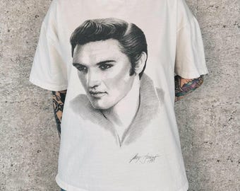 Vintage 1987 Elvis Presley Graphic Tee Shirt T-Shirt