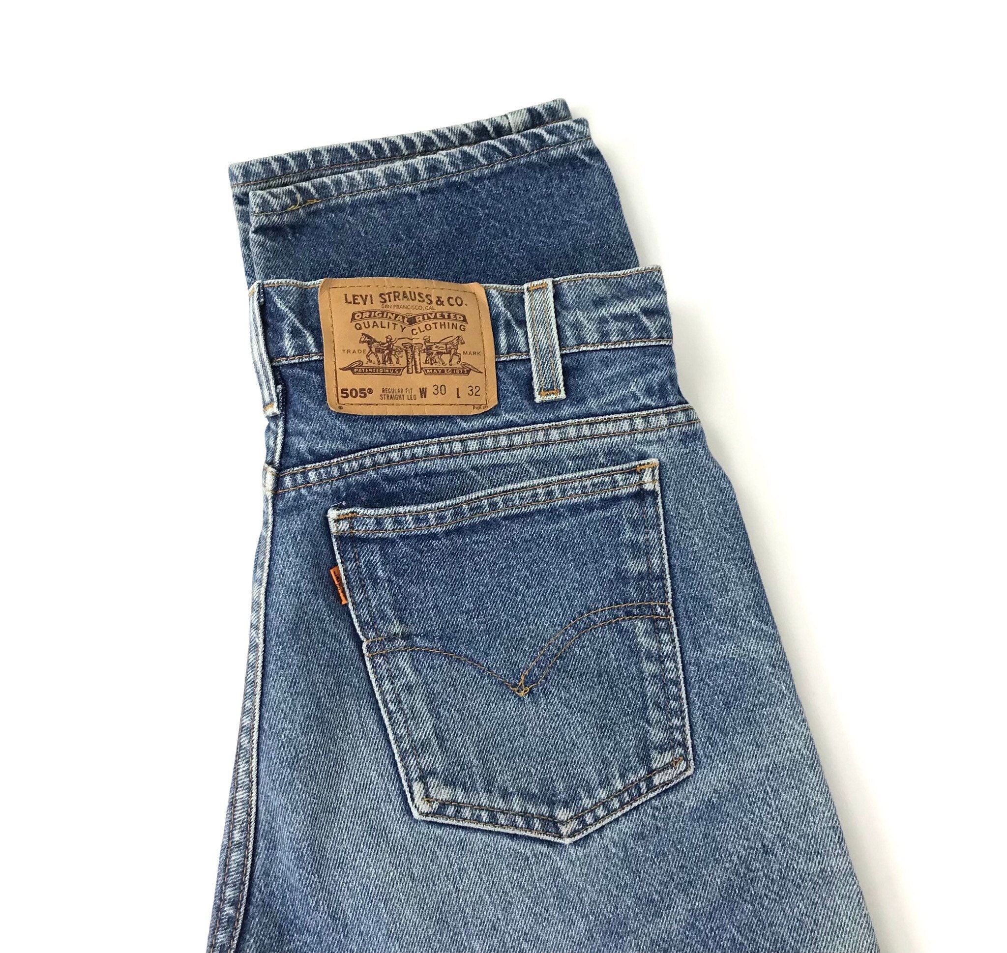 Levi's 505 Orange Tab Jeans / Size 28