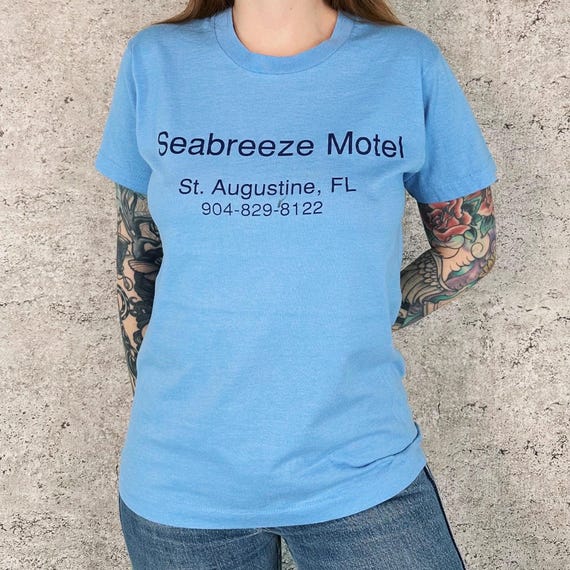 80's St. Augustine Florida Seabreeze Motel Soft Thin Tee Shirt T-Shirt