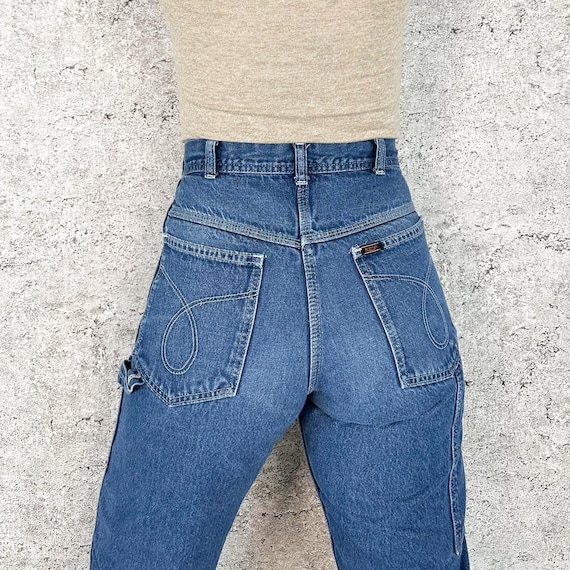 70's Key High Rise Vintage Utility Jeans / Size 27