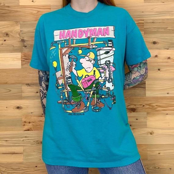 Handyman Funny Vintage John Holladay Cartoon Art Tee Shirt T-Shirt