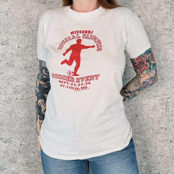 1970's Vintage Special Olympics Soccer Event Tee Shirt T-Shirt