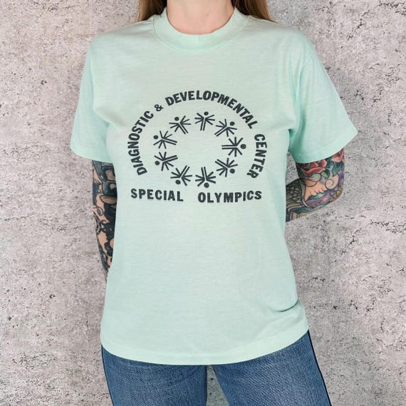80's Vintage Soft Light Special Olympics Tee Shirt T-Shirt