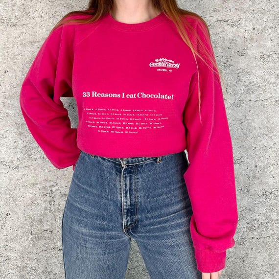 Chocolate Lovers Funny Comfy Soft Vintage Raglan Pullover Sweatshirt