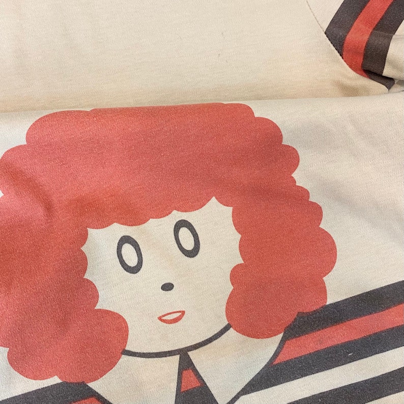 60's Vintage RARE Original Mod Little Orphan Annie Ringer Tee Shirt T-Shirt image 6
