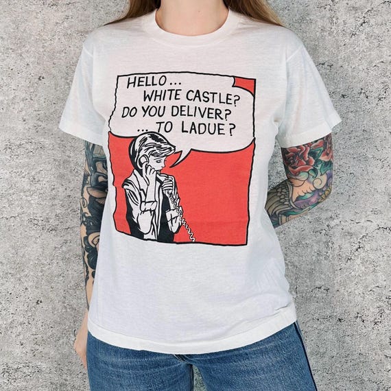 80's White Castle Funny Cartoon Ladue Tee Shirt T-Shirt