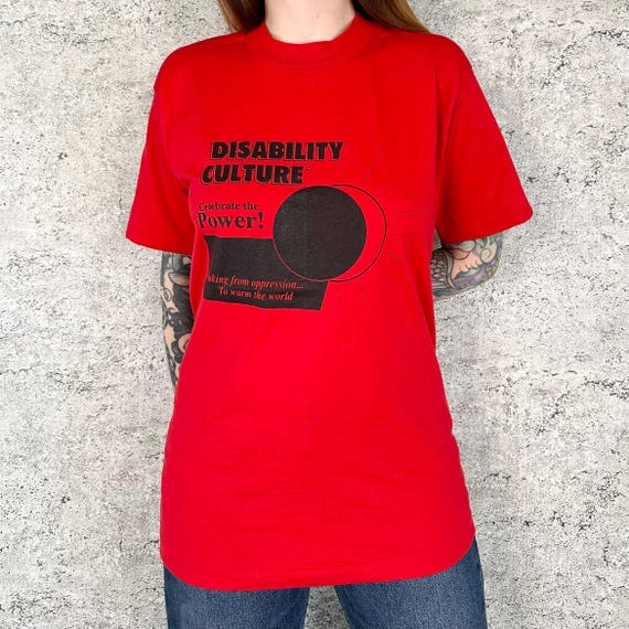 Vintage Disability Culture Celebrate the Power Tee Shirt T-Shirt