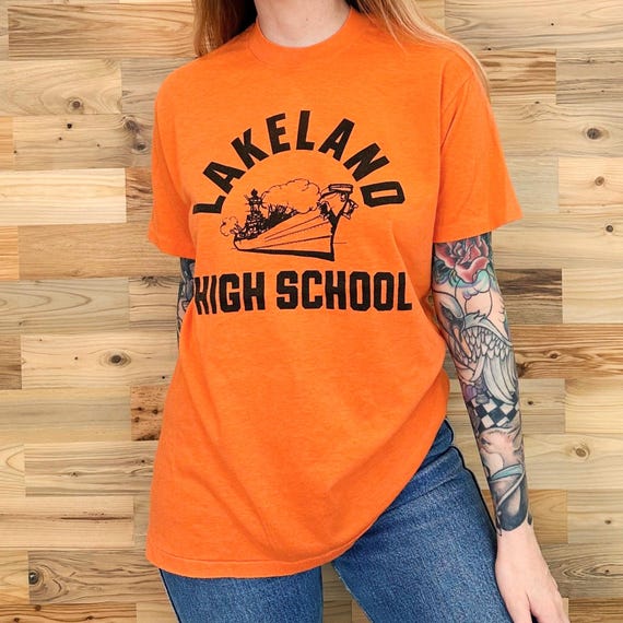 Soft Vintage 80's Lakeland High School Mascot Tee Shirt T-Shirt