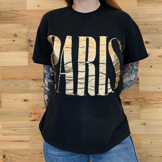 80's Vintage Paris France Souvenir Travel Tee Shirt T-Shirt