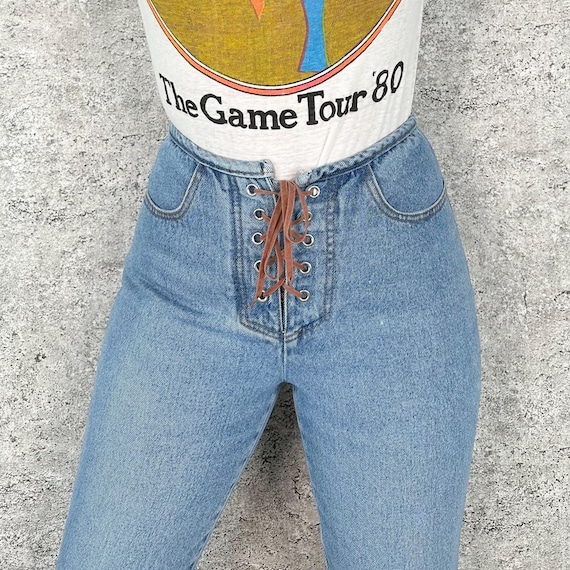 Vintage Watch L.A. Lace Up Jeans / Size 26