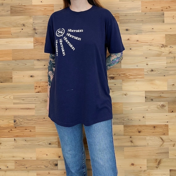 Vintage Sheraton Hotels Soft Thin Graphic Tee Shirt T-Shirt
