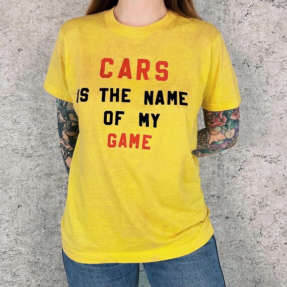 80's Thrashed Stained Vintage Cars Is The Name Of My Game The Painter Tee Shirt T-Shirt