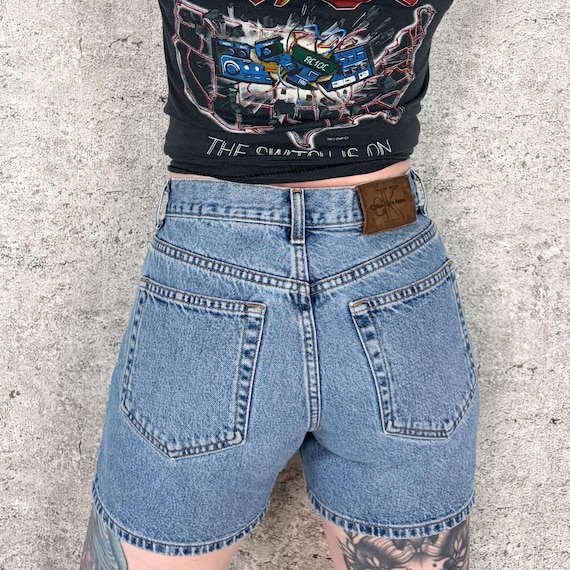 Calvin Klein CK Jean Button Fly Denim Shorts / Size 26 27