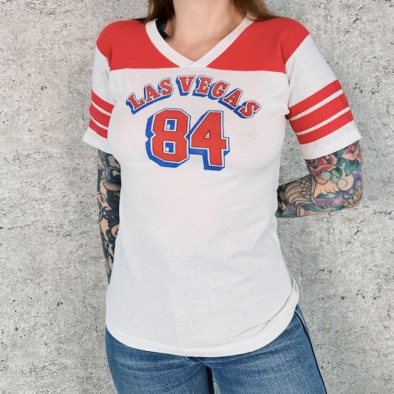 80's Las Vegas Jersey-Style Vintage Tee Shirt T-Shirt
