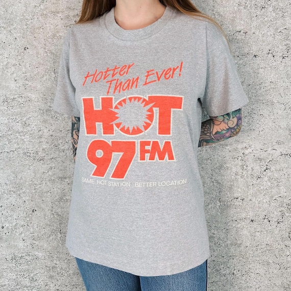 80's Vintage Hotter Than Ever HOT 97 FM Radio Station Tee Shirt T-Shirt