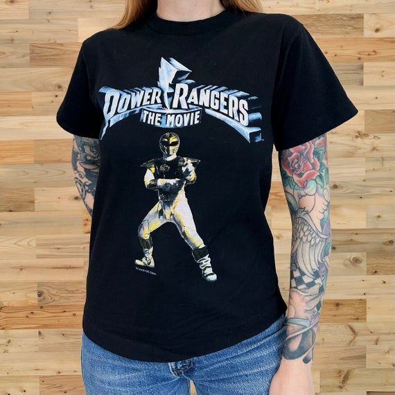 Power Rangers The Movie 1995 Vintage Tommy White Ranger Tee Shirt T-Shirt