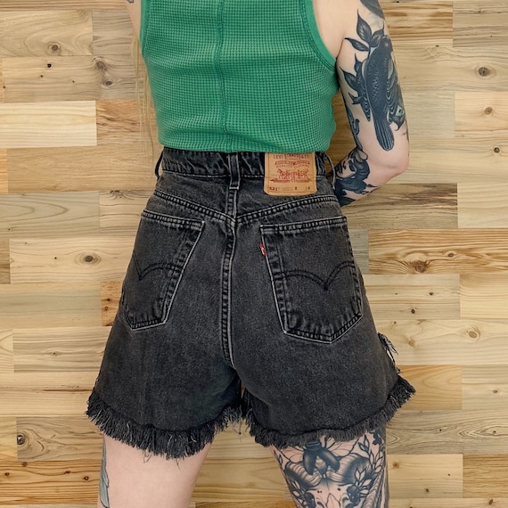 Levi's Vintage Black Jean Cut Off Shorts / Size 30