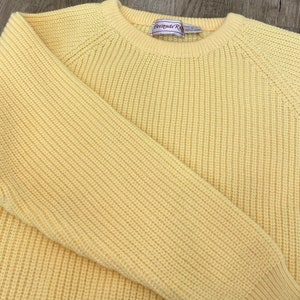 Vintage Yellow Soft Cozy Fisherman Pullover Sweater image 6