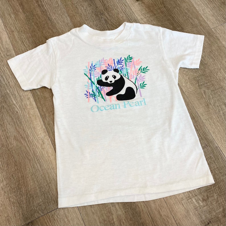 Vintage 80's Soft Thin Retro Panda Bear Baby Tee Shirt T-Shirt image 7