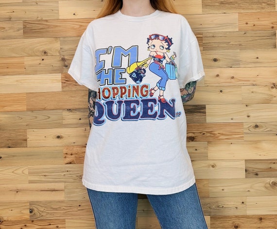 Vintage Betty Boop I'm the Shopping Queen and I Said Charge It! Tee Shirt T-Shirt