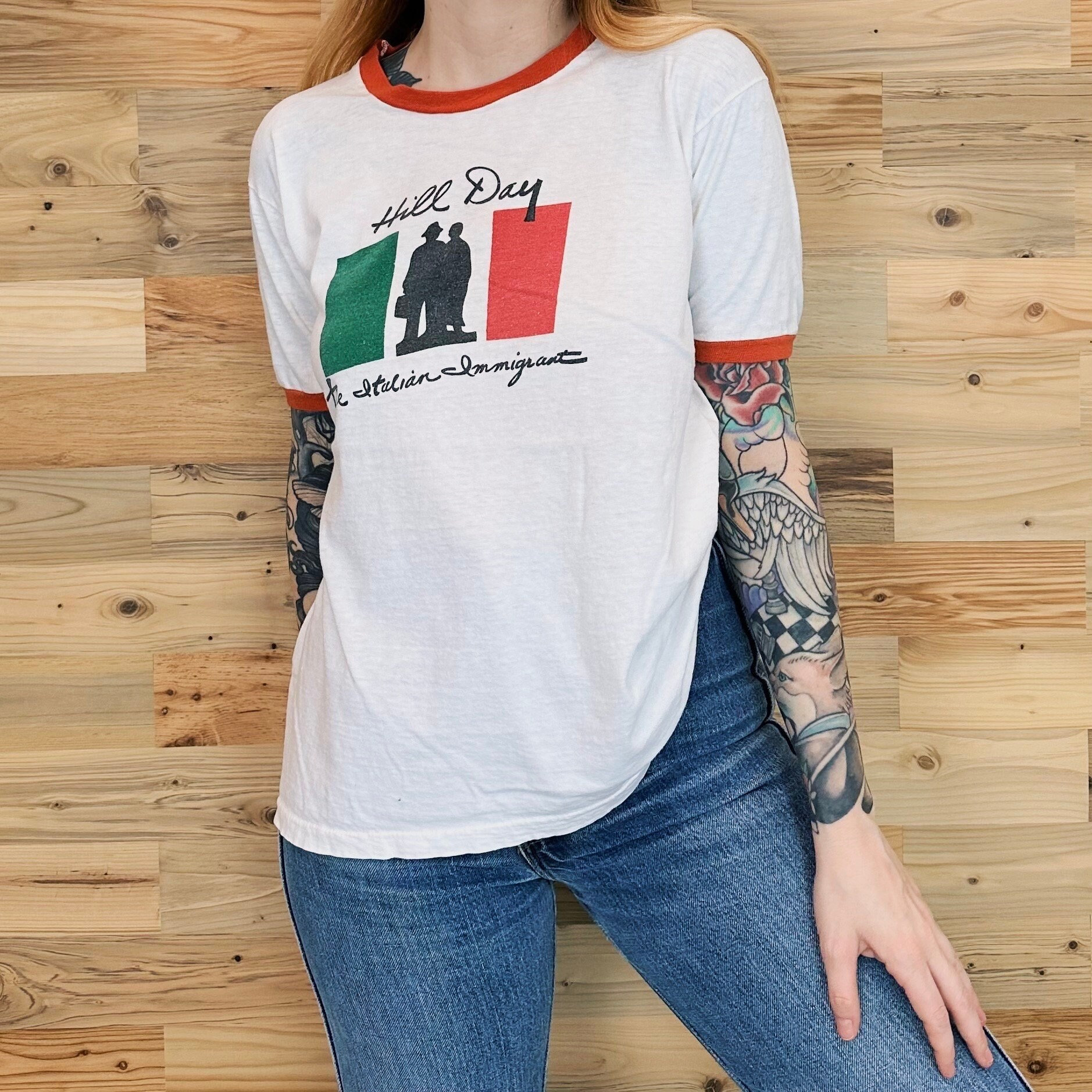 70's Vintage Hill Day the Italian Immigrant Ringer Tee 