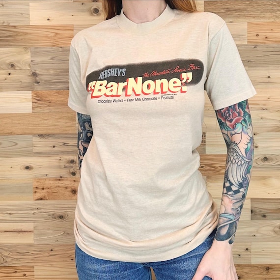 Hershey's Chocolate Vintage BarNone 80's Soft and Thin Vintage Tee Shirt T-Shirt