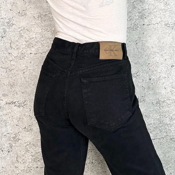 Calvin Klein Black Straight Leg Vintage Jeans / Size 27