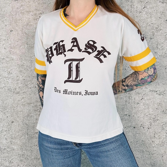70's Vintage Des Moines Iowa Sports Jersey Top Shirt