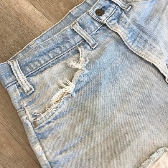 70's Levi's Orange Tab Cut Off Cheeky Jean Shorts… - image 9