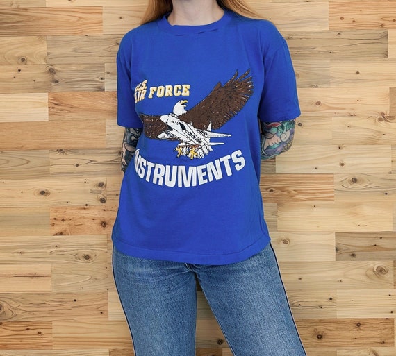 80's Vintage U.S. Air Force Instruments Eagle Tee Shirt T-Shirt