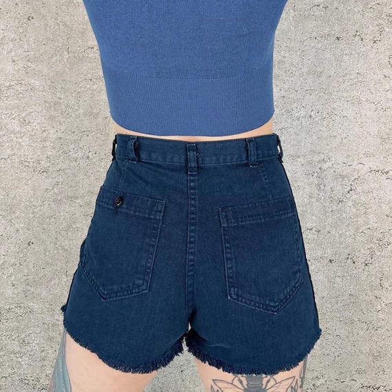 Vintage US Navy Dungarees Cut Off Shorts / Size 27