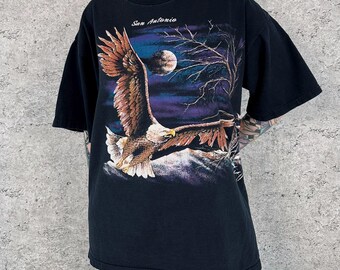 90's San Antonio Texas Vintage Eagle Nature Travel Tee Shirt T-Shirt